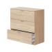 Kommode >Chests of 3 Drawers< in Kanadische-Eiche - 77x80x38 (BxHxT)