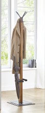 Garderobenständer >54325< in eiche, schwarz - 40x180x40 (BxHxT)