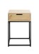 Nachtkonsole >52483< in eiche, schwarz - 40x60x28cm (BxHxT)