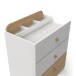 Schubkastenkommode >EDAJ< in weiß  - 72,8x81,6x40,9cm (BxHxT)