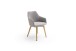 Polsterstuhl >JACKSON< Drehfunktion 180°, in cappuccino, Capulet - 57x84x57cm (BxHxT)