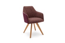 Polsterstuhl >REDDING< in bordeaux - 57x85x62 (BxHxT)