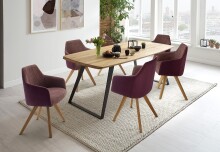 Polsterstuhl >REDDING< in bordeaux - 57x85x62 (BxHxT)