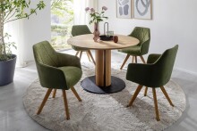 Polsterstuhl >REDDING< in oliv, Arizona & Mercury Stoffmix - 57x85x62cm (BxHxT)
