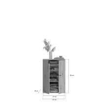Garderoben-Set >Projekt X< in Artisan Eiche - 91x99x34cm (BxHxT)