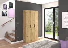 Hochschrank >Projekt X< in Artisan Eiche - 61x193x34cm (BxHxT)