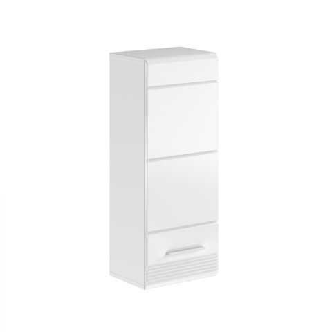 Hängeschrank >Linus< in Weiß Hochglanz - 30x77x23cm (BxHxT)