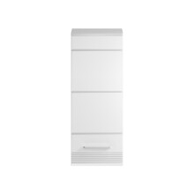 Hängeschrank >Linus< in Weiß Hochglanz - 30x77x23cm (BxHxT)