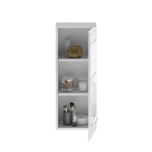 Hängeschrank >Linus< in Weiß Hochglanz - 30x77x23cm (BxHxT)