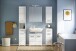 Hängeschrank >Linus< in Weiß Hochglanz - 30x77x23cm (BxHxT)