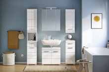 Badezimmer-Set >Linus< in Weiß Hochglanz - 150x182x34cm (BxHxT)