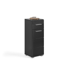 Hochschrank >Linus< in Schwarz Hochglanz -...