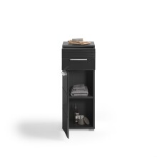 Hochschrank >Linus< in Schwarz Hochglanz - 30x80x31cm (BxHxT)