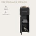 Hochschrank >Linus< in Schwarz Hochglanz - 30x80x31cm (BxHxT)