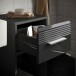 Hochschrank >Linus< in Schwarz Hochglanz - 30x80x31cm (BxHxT)