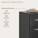 Hochschrank >Linus< in Schwarz Hochglanz - 30x80x31cm (BxHxT)