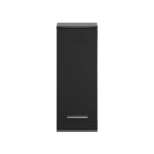 Hängeschrank >Linus< in Schwarz Hochglanz - 30x77x23cm (BxHxT)