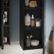 Hängeschrank >Linus< in Schwarz Hochglanz - 30x77x23cm (BxHxT)