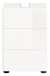 Waschbeckenunterschrank >Vira< in Weiß Hochglanz - 38x56x34cm (BxHxT)
