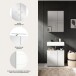 Badezimmer-Set >Vira< in Weiß Hochglanz - 60x190x34cm (BxHxT)