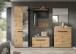 Sitzbank >Canu< in Basalt Grau / Artisan - 80x45x37cm (BxHxT)
