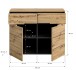 Kommode >Canu< in Basalt Grau / Artisan - 100x81x40cm (BxHxT)