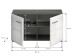 Sitzbank >Salsa< in Rauchsilber / Weiß Hochglanz - 80x44x37cm (BxHxT)