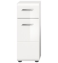 Hochschrank >Ice< in Weiß Hochglanz - 30x80x30cm (BxHxT)