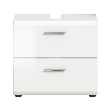 Waschbeckenunterschrank >Ice< in Weiß Hochglanz - 60x54x32cm (BxHxT)