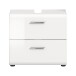 Waschbeckenunterschrank >Ice< in Weiß Hochglanz - 60x54x32cm (BxHxT)