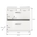 Waschbeckenunterschrank >Ice< in Weiß Hochglanz - 60x54x32cm (BxHxT)