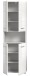 Hochschrank >Ice< in Weiß Hochglanz - 60x185x30cm (BxHxT)