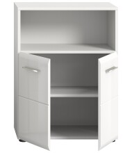Hochschrank >Ice< in Weiß Hochglanz - 60x80x30cm (BxHxT)