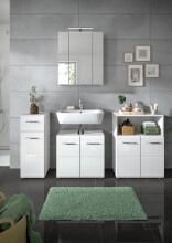 Hochschrank >Ice< in Weiß Hochglanz - 60x80x30cm (BxHxT)