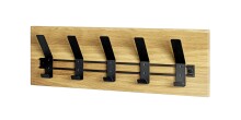 Wandgarderobe >54336< in eiche, schwarz,...