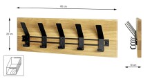 Wandgarderobe >54336< in eiche, schwarz,...