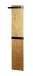 Wandgarderobe >54337< in eiche, schwarz, Massivholz, Metall - 35x175x25 (BxHxT)