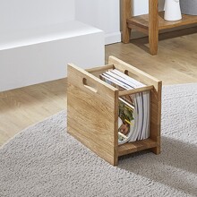 Zeitungsständer >54350< in eiche, Massivholz - 40x30x21cm (BxHxT)