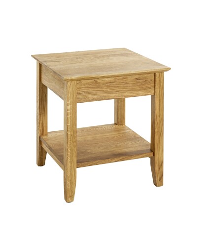 Beistelltisch >54355< in eiche, Massivholz - 45x52x45cm (BxHxT)