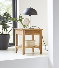 Beistelltisch >54355< in eiche, Massivholz - 45x52x45cm (BxHxT)