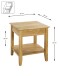 Beistelltisch >54355< in eiche, Massivholz - 45x52x45cm (BxHxT)