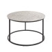 Beistelltisch >54509< in schwarz, silber, Metall - 37x59cm (HxD)