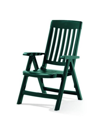 Klappstuhl >Palma< in Smaragdgrün, Vollkunststoff - 67x106x62cm (BxHxT)