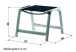 Hocker >Royal< in Mocca, Textilux®-Kunstfasergewebe - 56x44x57cm (BxHxT)