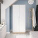 Jugendzimmer-Set >NOA< in Nodi-Eiche/Artik-Weiß - 196x77x92 (BxHxT)