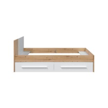 Jugendzimmer-Set >NOA< in Nodi-Eiche/Artik-Weiß - 196x77x92 (BxHxT)