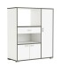 Küchenbuffet >BUZZ< in Matt weiß - 90x107,4x40cm (BxHxT)