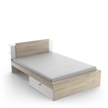 Stauraumbett >LIFE< in Kronberg Eiche - 227x87,7x144,7cm (BxHxT)