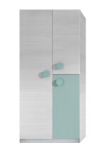 Jugendzimmer-Set >SNUBA< in Alpen-Weiß/Aqua-Grün - 201x43x98 (BxHxT)