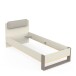 Bettanlage >CAMILLIA< (2-teilig) in Grau - 203x89x127,9cm (BxHxT)